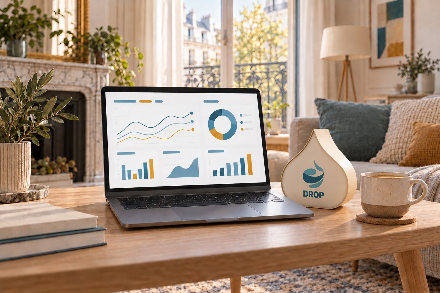 Un ordinateur affichant l’analyse des données du logement, visuel d’illustration