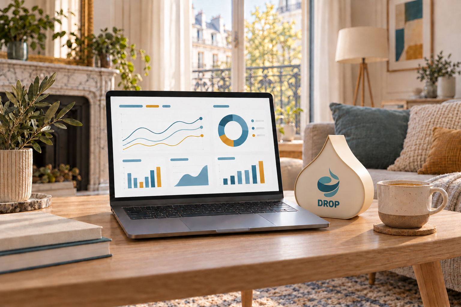 Un ordinateur affichant l’analyse des données du logement, visuel d’illustration