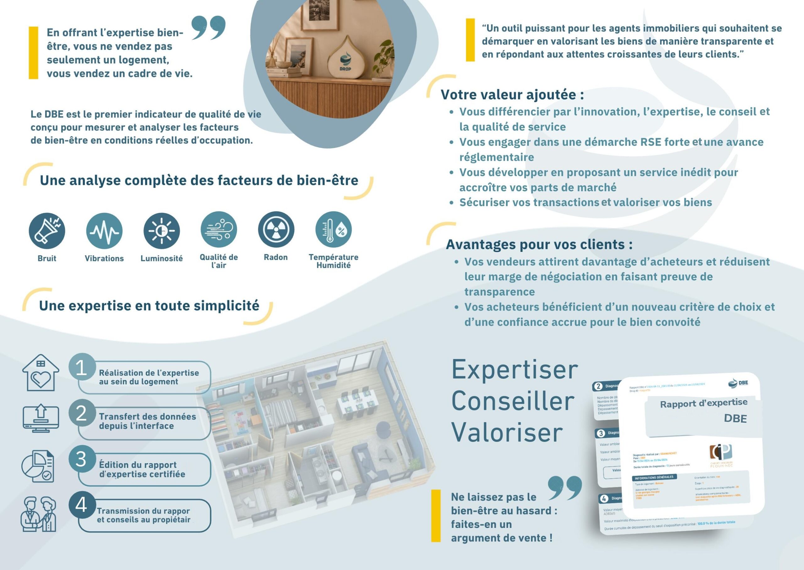 Plaquette DBE pour les agents immobiliers